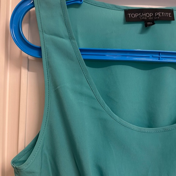 NWOT Topshop Petite Asymmetrical , sleeveless ,elasticated waist dress! UK 12 - Picture 6 of 11